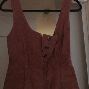 Corduroy brown overalls